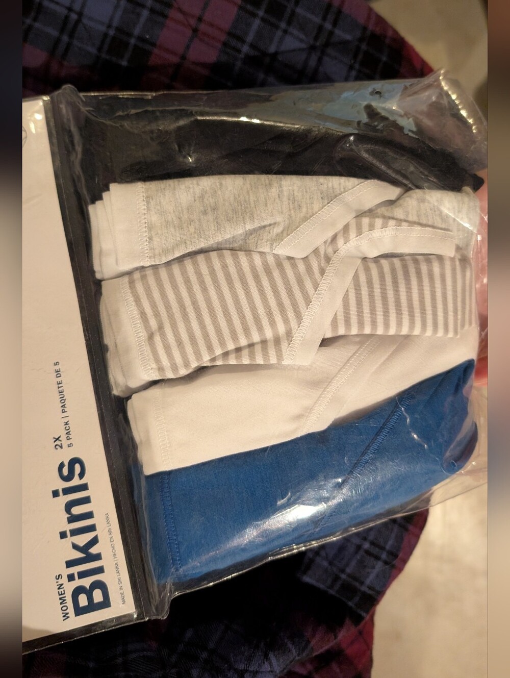 Old Navy Bikini Briefs Pack - Blue, White, Black, Gray, Striped